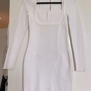 BALMAIN White Bodycon-Style Dress STUNNING!!!